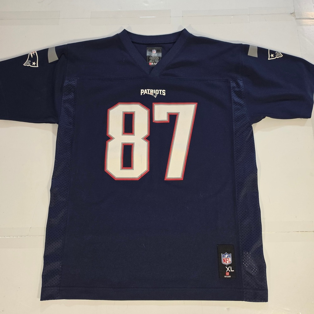 NFL Team Apparel New England Patriots Rob Gronkowski 87 Youth XL Jersey Blue